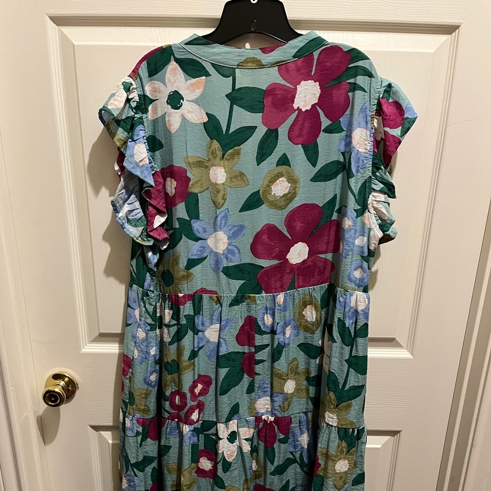 Tiered maxi dress, 1X, worn once! EUC